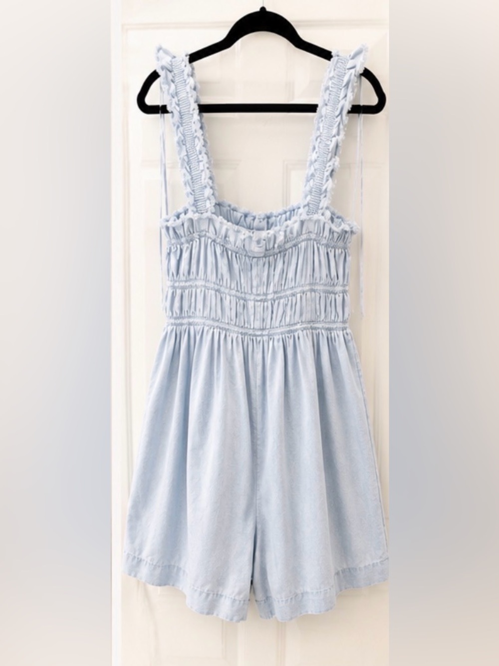 Altar'd State Light Blue Smocked Romper - Picture 2 of 4